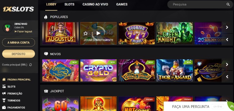 1xslots-casino screenshot