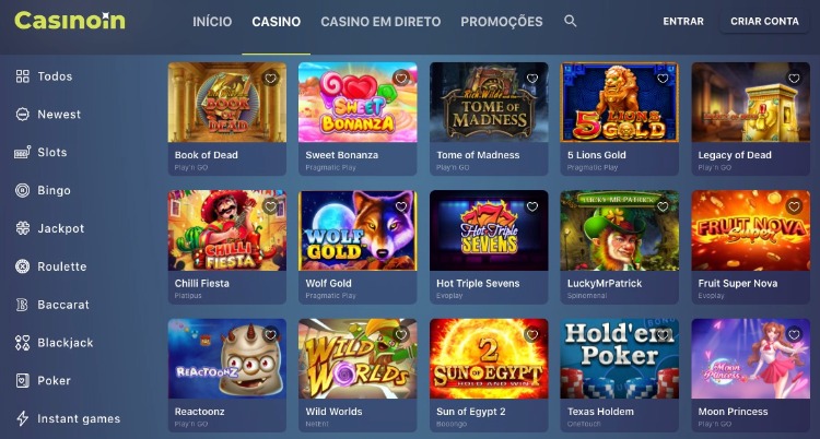 casinoin screenshot