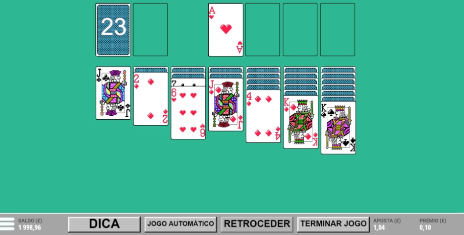jogo solitaire no Izzi Casino